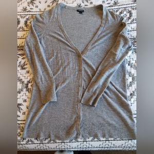 Torrid Light Gray Burnout button down cardigan sweater Size 0